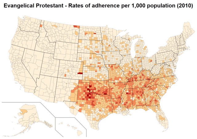 Religion-in-the-US-Evangelical-Protestant-Rates-of-Adherence-County-Map