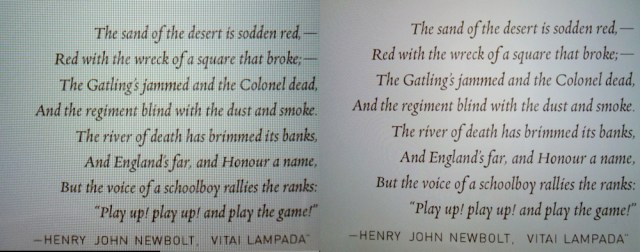 ipad 2 and 3 kindle text close up