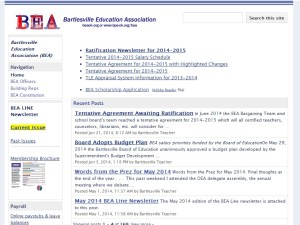I use Google Sites for the local teachers' union website