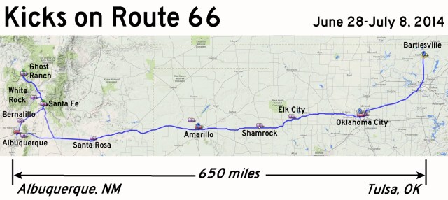 Route 66 Trip Map