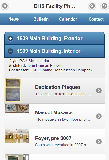 I used thumbnail list buttons for photos