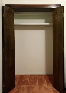 A second closet has been cleared