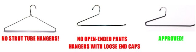 Pants hangers, good and bad