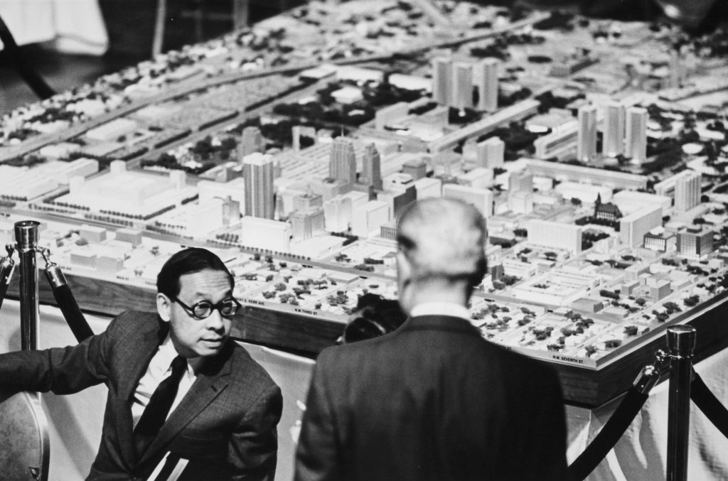 I.M. Pei and his model