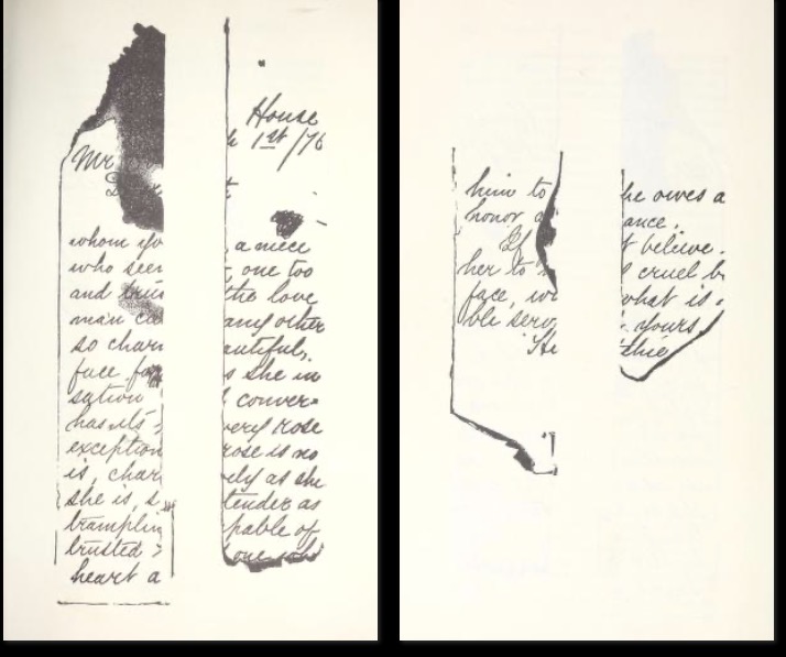Scraps of letter