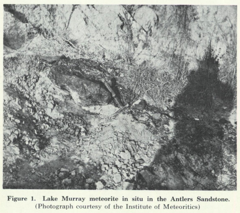 Lake Murray meteorite in situ