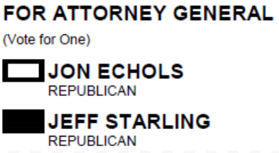 Attorney General ballot