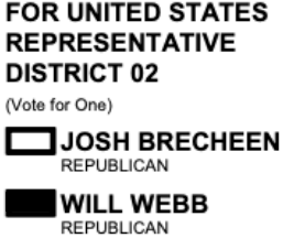 U.S. House District 2 ballot