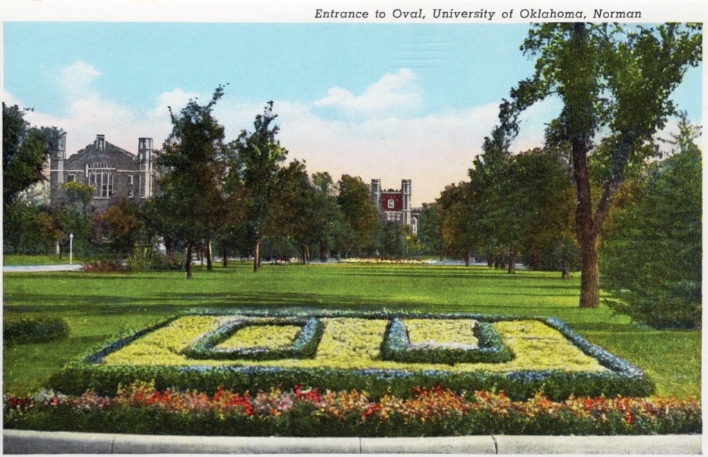 OU oval postcard