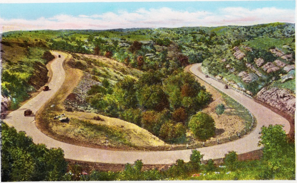 US 77 horseshoe curve near Turner Falls