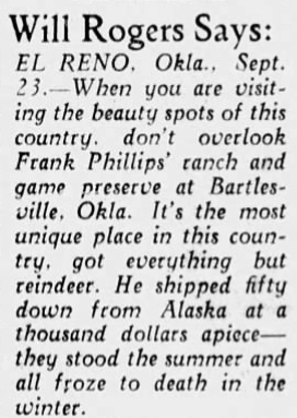 Will Rogers column
