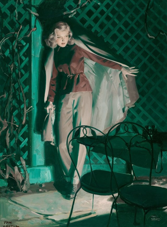 trenchcoat woman by Tom Lovell