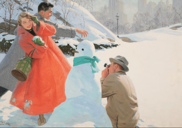 snow scence by Tom Lovell