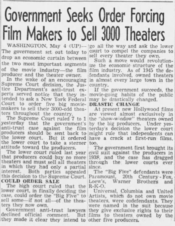 1948 divestiture